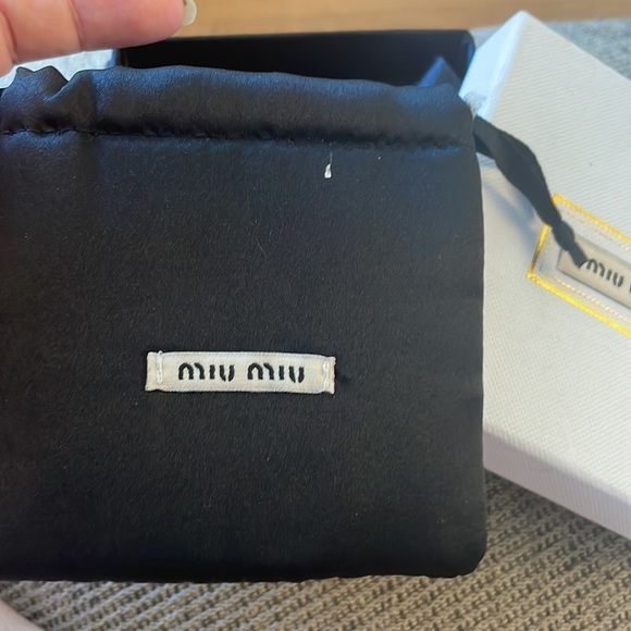 MIU MIU authentic Rose Crystal Earrings - Picture 8 of 8